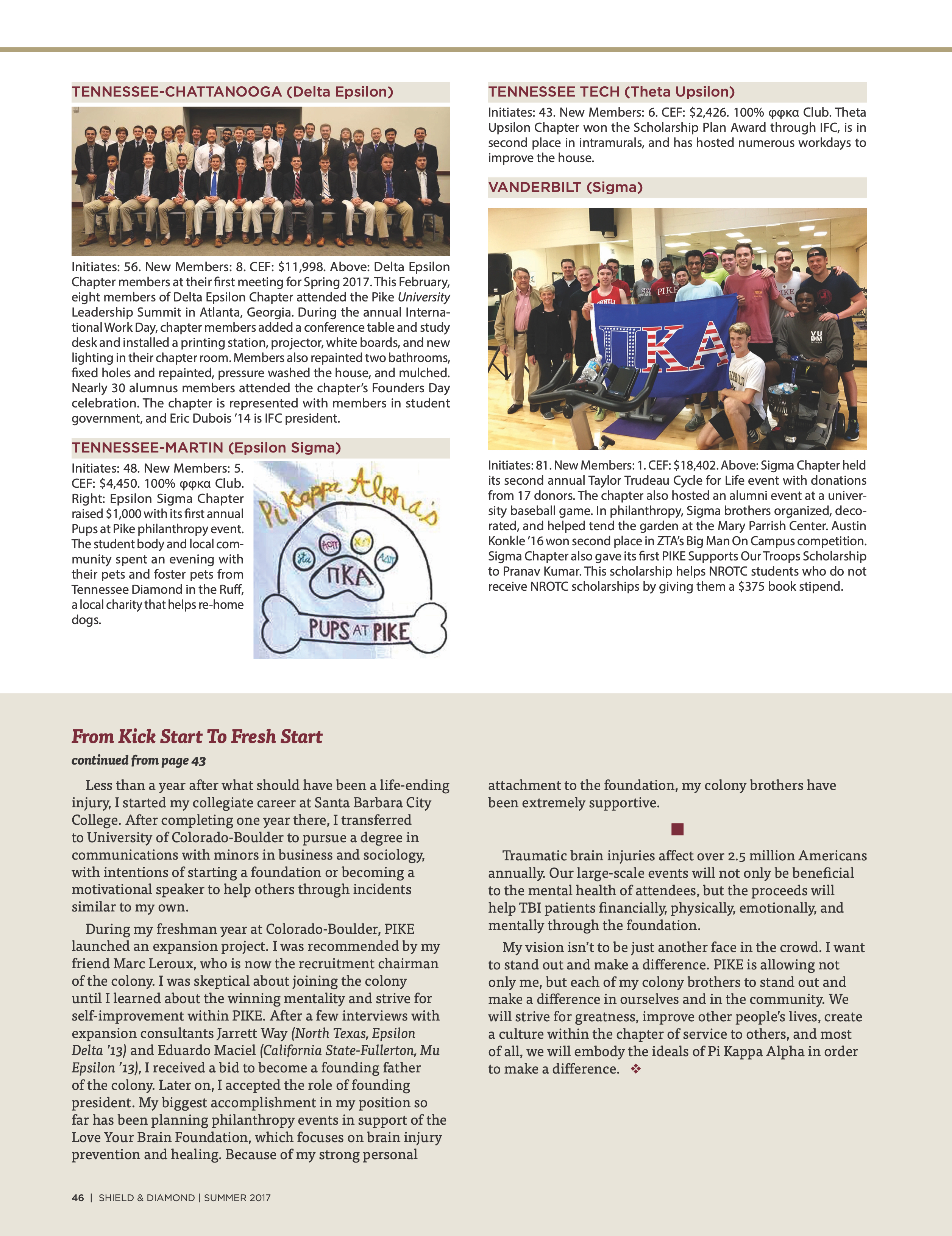 From Kick Start to Fresh Start, Continued